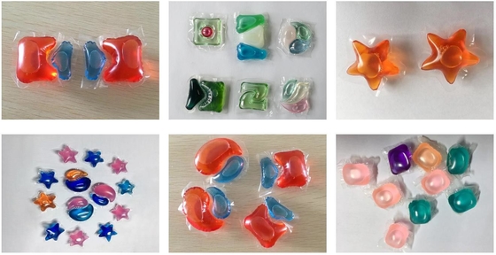 Macchina per la produzione di capsule di detersivi personalizzabili con rumore da 30 a 45 decibel